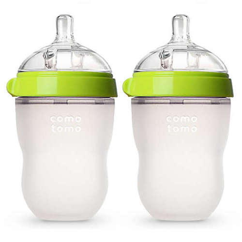 comotomo® 8-Ounce Baby Bottles in Green (2-Pack)comotomo® 8-Ounce Baby Bottles in Green (2-Pack)