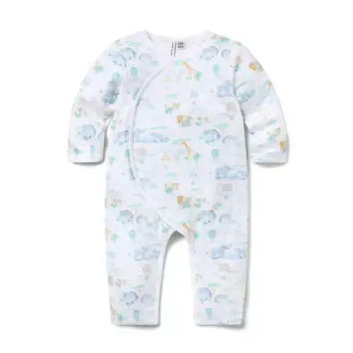 Baby Jet Ivory Animal Friends Toile Baby Animal Friends Toile Wrap One-Piece by Janie and Jack