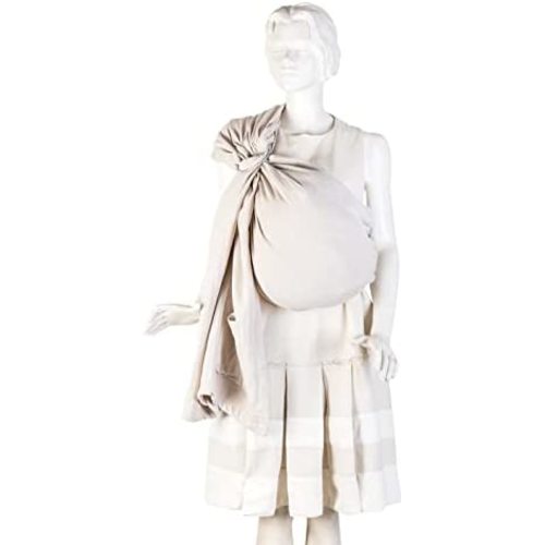 Baby Sling and Ring Sling 100% Cotton Muslin Infant Carrier, Ring Sling Baby Carrier Front and Chest Newborn Carrier Baby Carrier Wrap, Toddler Carrier (Beige)
