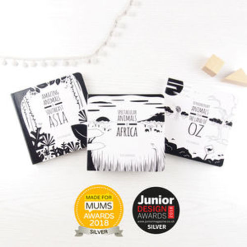 Set Of Three Monochrome Baby Board Books