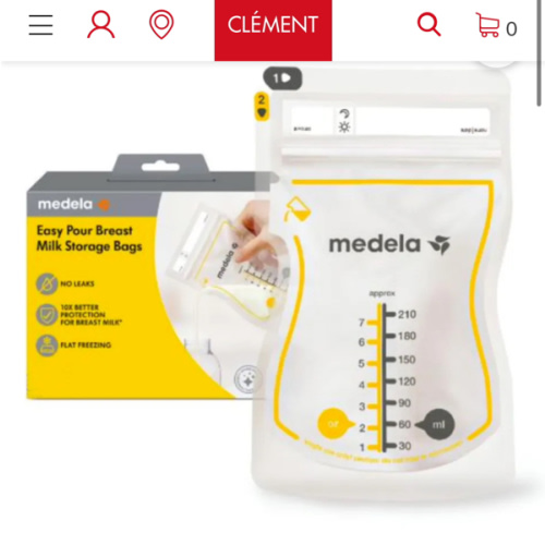 Sachets Lait Maternel (50) Medela - Clément
