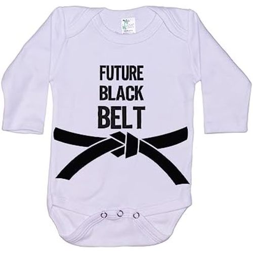 Ebenezer Fire Karate Onesie, Future Black Belt, Martial Arts Baby Outfit, Unisex Romper