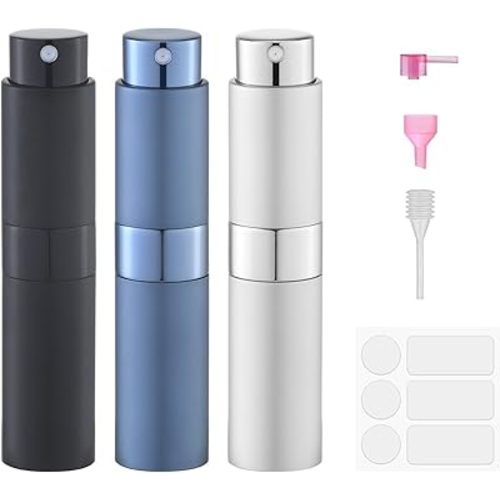 Perfume Atomizer Travel Bottle Refillable: Cologne Sprayer Portable for Men - Mini Spray Empty for Refill - 8ml Small Size Blue