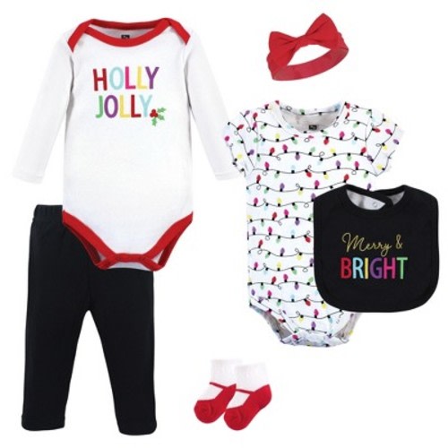 Hudson Baby Infant Girl Cotton Layette Set, Merry and Bright, Size: 0-3 months