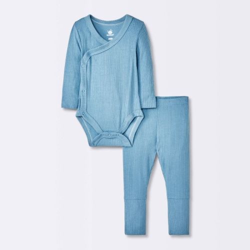 Baby Boys' 2pc Soft Blend Top & Bottom Set - Cloud Island™ Blue Newborn