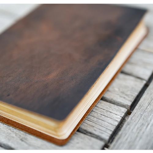 NIV Thinline Leather Bible Full Grain - Coffee Brown, Personalized