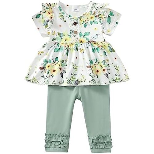 Baby Girl Clothes Toddler Girl Outfits Ruffle Shirt Pants Cute Infant Outfit Set Baby Girl Fall Winter Clothes