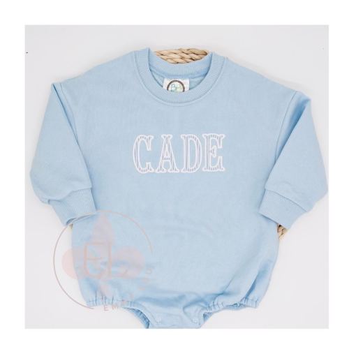 Embroidered Oversized Sweatshirt Bubble, Sweatshirt Romper, Baby Sweatshirt,  Sweatshirt with name, Baby Shower Gift, New Baby Gift,