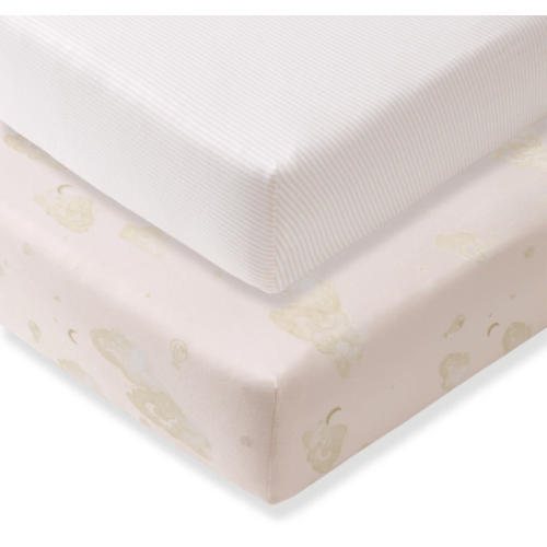 Good Night Sky Organic Cotton Crib Sheets Ranunculus