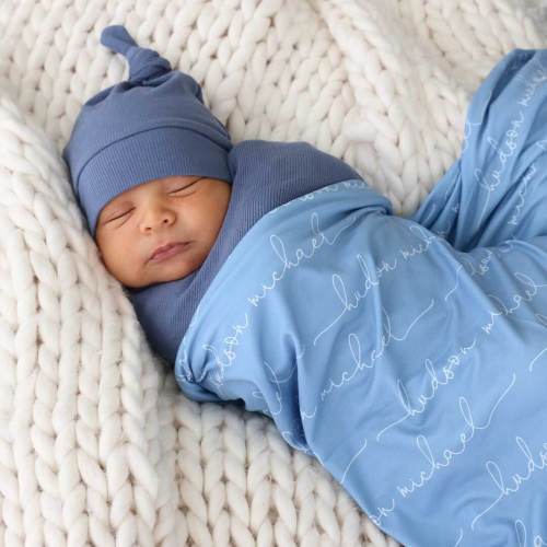 Personalized Baby Name Swaddle Blanket | Dusty Hues