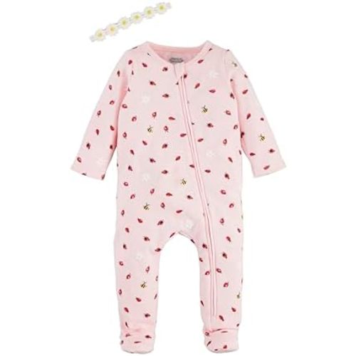 Mud Pie baby-girls Mud Pie Children's Ladybug Zip Sleeper