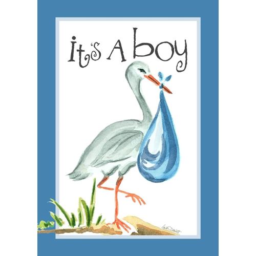 Toland Home Garden 1110214 It's a Boy Baby Boy Flag 12x18 Inch Double Sided Baby Boy Garden Flag for Outdoor House Gender Flag Yard Decoration