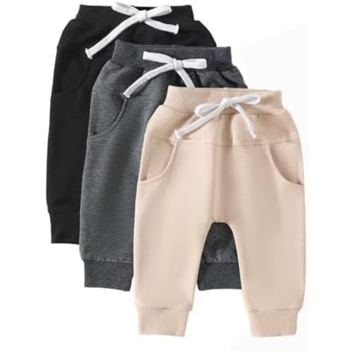 Baby Pants Toddler Infant Newborn Baby Boy Girl Sweatpants Long Joggers Pants Unisex Boy 's Clothing 3 Pack