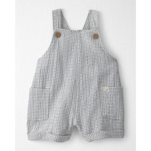 3 Month Baby Organic Cotton Seersucker Gauze Shortalls - Little Planet | Carter's