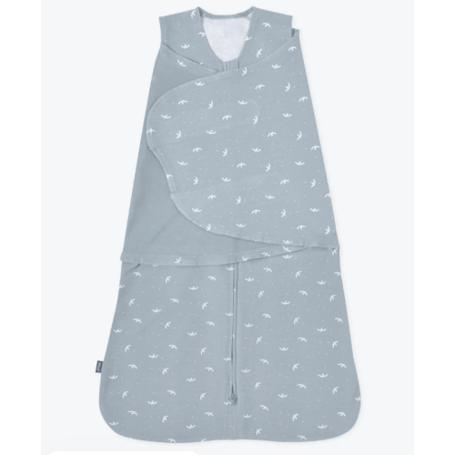 Blue Bird Print Cotton Swaddle Newborn | HALO