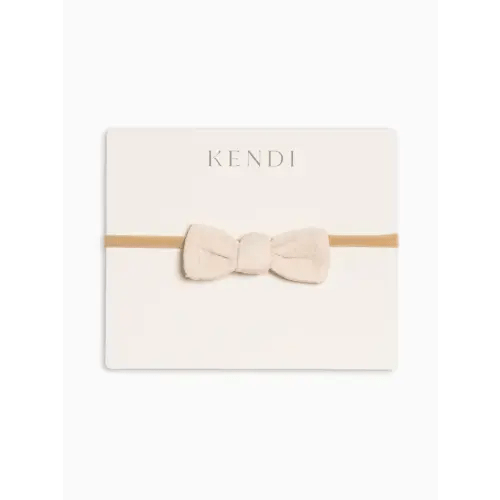 Colored Organics Muslin Dainty Bow - Shell