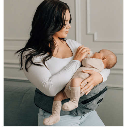 Amazon.com : Tushbaby - Safety-Certified Hip Seat Baby Carrier - Mom’s Choice Award Winner, Seen on Shark Tank, Ergonomic Carrier & Extenders for Newborns & Toddlers (Carrier, Grey) : Baby