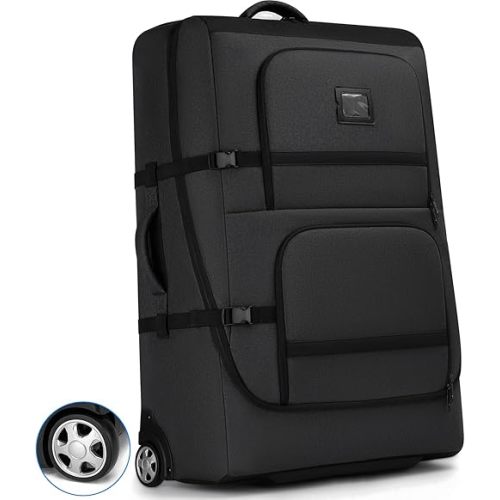 Stroller Travel Bag with Wheels, Compatible with Nuna Mixx Next, UPPAbaby MINU V2 and MINU, Padded Stroller Storage Bag for Airplane, Foldable Gate Check Stroller Bag with Dual Handles