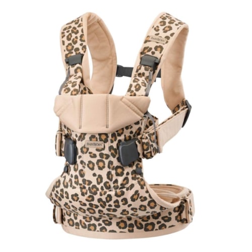BabyBjörn Baby Carrier One, Cotton, Beige/Leopard