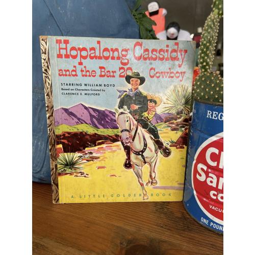 Vintage Hopalong Cassidy and the Bar 20 Cowboy Little Golden Book - Western - 1950s - First Edition - Children's Book