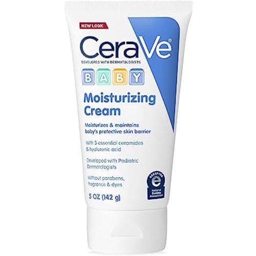 CeraVe Baby Cream | Gentle Moisturizing Cream with Ceramides | Fragrance, Paraben, Dye & Phthalates Free | Rich & Non-Greasy Feel | Gentle Baby Skin Care | 5 Ounce
