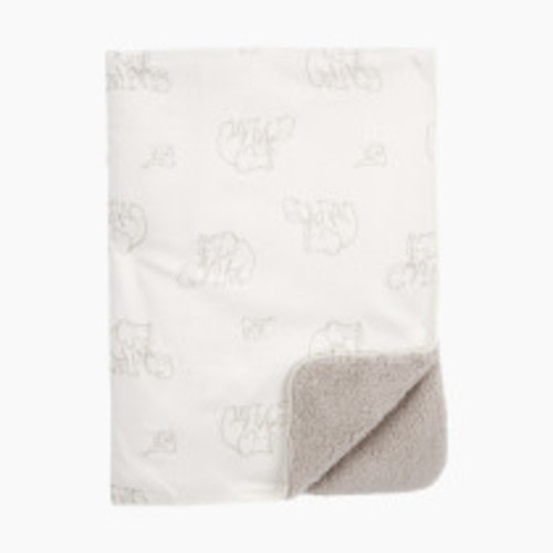 Carter's Plush Blanket - White/Grey
