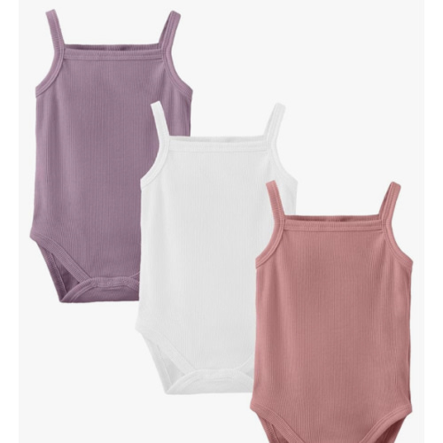OPAWO Onsies for Baby Girls' Bodysuits 3 Pack Neutral Baby Clothes Spaghetti Strap & Long Sleeve Fall Baby Undershirt 0-2T