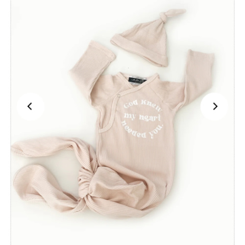 God Knew Knotted Baby Sleeper & Matching Beanie – OUR HOUSE ABOVE