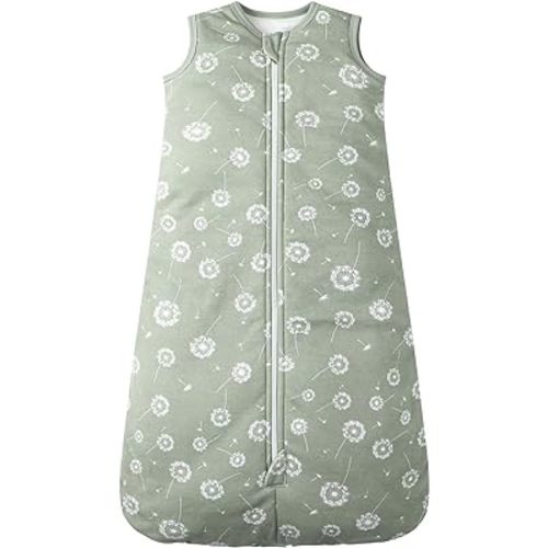 Owlivia Baby Organic Cotton Sleeping Bag with 2-Way Zipper, Organic Cotton Wearable Blanket,Unisex Sleep Sack