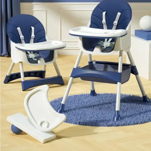Baby High Chair Children Feeding Height Convertible With Removable Tray Multifunctional Portable Children's Dining Chair