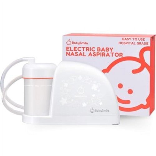 BabySmile | Electric Baby Nasal Aspirator | Hospital Grade Nose Suction for Newborn | 3 Suction Level Snot Sucker for Toddlers | Boogers/Mucus (Large)
