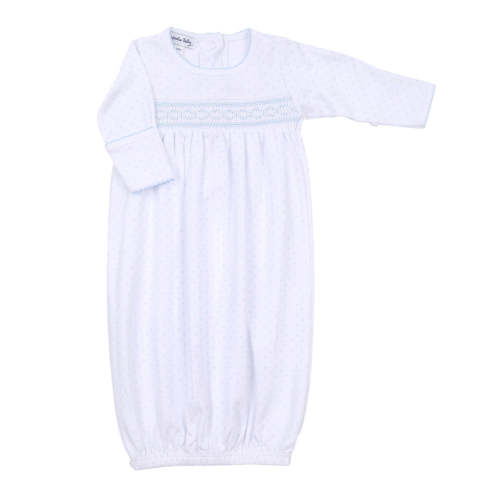 Mini Dots Smocked Gathered Gown