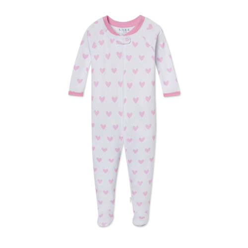 LAKE | Baby | Pima Cotton Pajamas | English Rose Stripe Baby Sleeper
