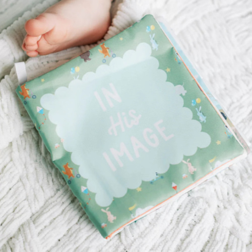 In His Image Fabric Baby Book – Tiny Theologians