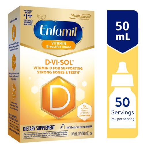 Enfamil D-Vi-Sol Vitamin D Drops for Infants, Supports Strong Bone Health, 50 mL Dropper Bottle