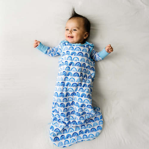Blue Rainbows Bamboo Viscose Sleepy Bag/Wearable Blanket
