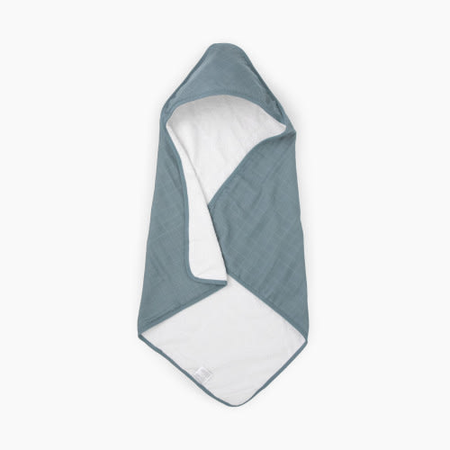 Little Unicorn Cotton Muslin & Terry Infant Hooded Towel - Sea