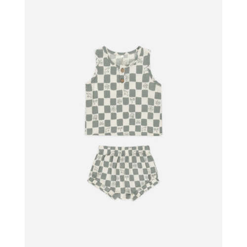 Baby Tank Set || Coastal Check