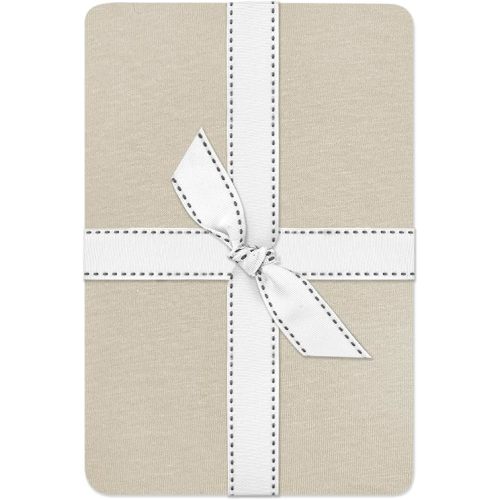Butterblu Frankie Fitted Crib Sheet 100% Organic Cotton for Baby & Toddler Mattress, Breathable for Boys & Girls, Sand, One Size