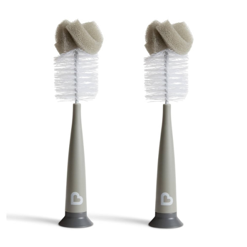 Munchkin® Sponge™ Bottle Brush, Modern Design, 2 Pack, Grey