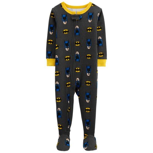 Baby 1-Piece BatmanTM 100% Snug Fit Cotton Footie PJs - Grey