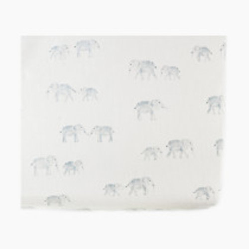 Pehr Brushed Organic Cotton Crib Sheet - Follow Me Elephant
