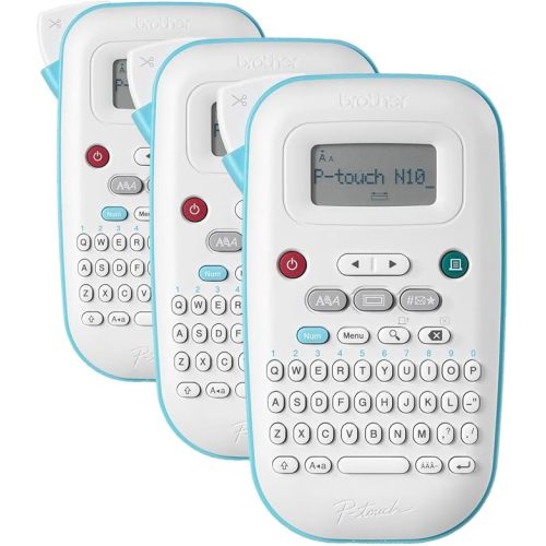 Brother P-Touch PT-N10 Personal Handheld Label Maker, Portable and Prints, P-Touch Btag ~½” (12mm) Wide Color Personalized Label Tapes,