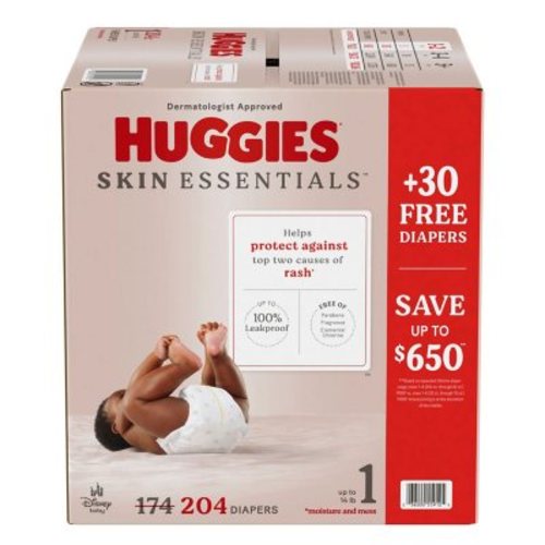 Huggies Skin Essentials Baby Diapers, Sizes: 1-6 - Sam's Club