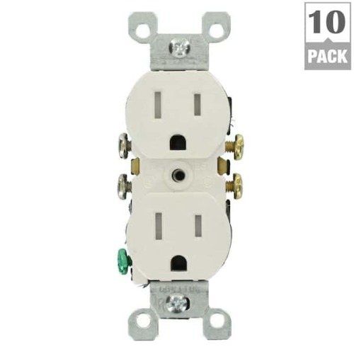 15 Amp 125 V Tamper Resistant Duplex Outlet/Receptacle, White (1-Pack) T5320-W