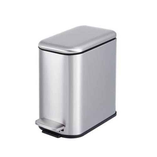 Kitchen Trash Can, Foot-Operated Trash Can, Rectangular Trash Can, with Removable Inner Bin and Soft-Close Lid, Suitable for Living Rooms and Offices