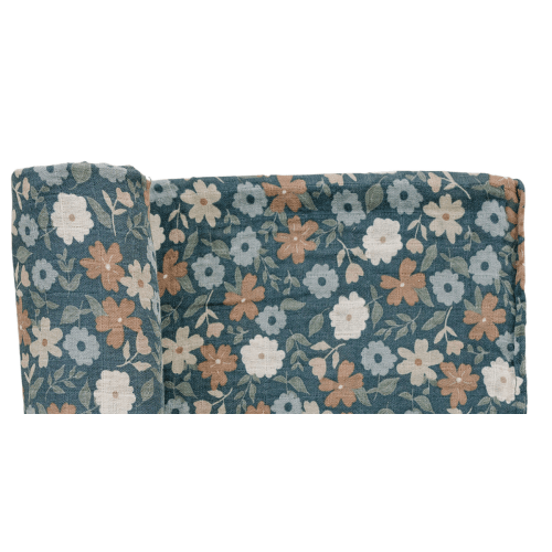 Midnight Floral Muslin Swaddle Blanket