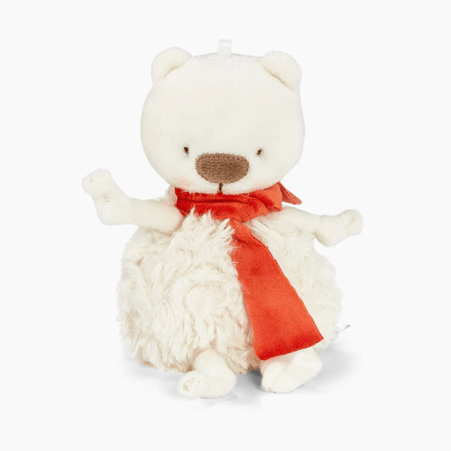 Bunnies By The Bay, Inc. Holiday Plush Stuffed Animal - Beau The Polar Bear Roly Poly, 5"