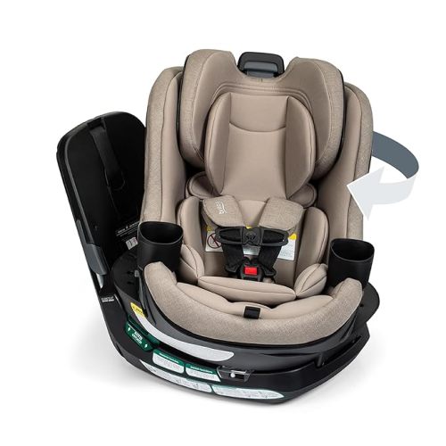 Britax Galaxy360 Slim Rotating Convertible Car Seat with SwivelSmooth Steel Ring – Teak