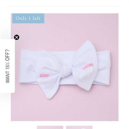 Little Sister Embroidered Headband